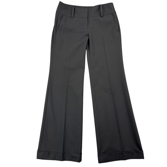 Ann Taylor Black Lindsay Wide Leg Dress Pants Career Business Womens Size 2 - Picture 1 of 8